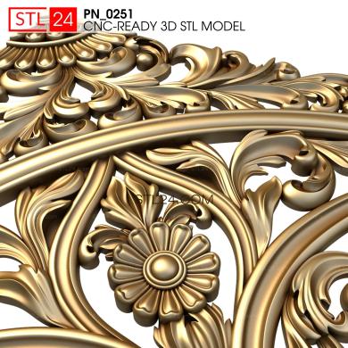 Панели разных форм (3d stl модель декоративной панели, восток, ажурная резьба, PN_0251) 3D модель для ЧПУ станка